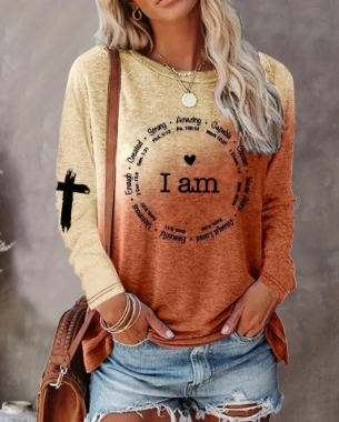 I Am Long Sleeve Crew Neck