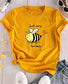 Cartoon Bee Crew Neck