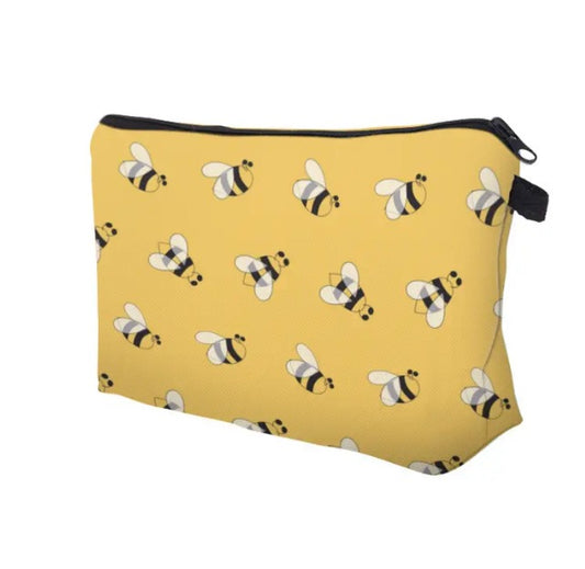 Yellow Bee Makeup Bag