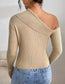 Cold Shoulder Asymmetrical Knitted Top