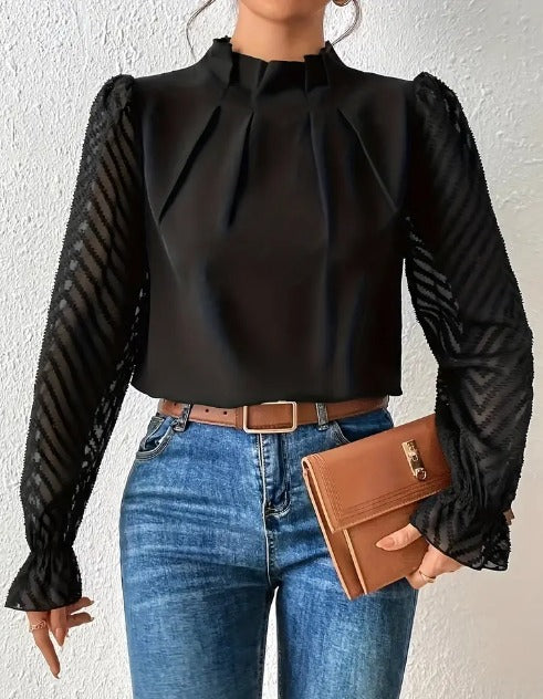 Mock Neck Blouse