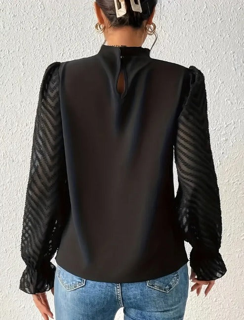 Mock Neck Blouse