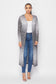 LONG SLEEVE OMBRE FASHION CARDIGAN - GRAY OMBRE