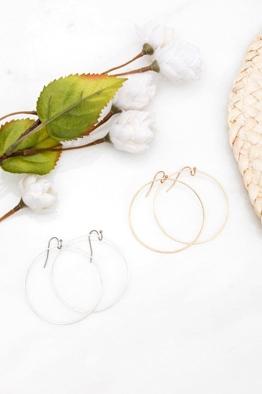 Matte Hoop Earrings - Gold/Silver