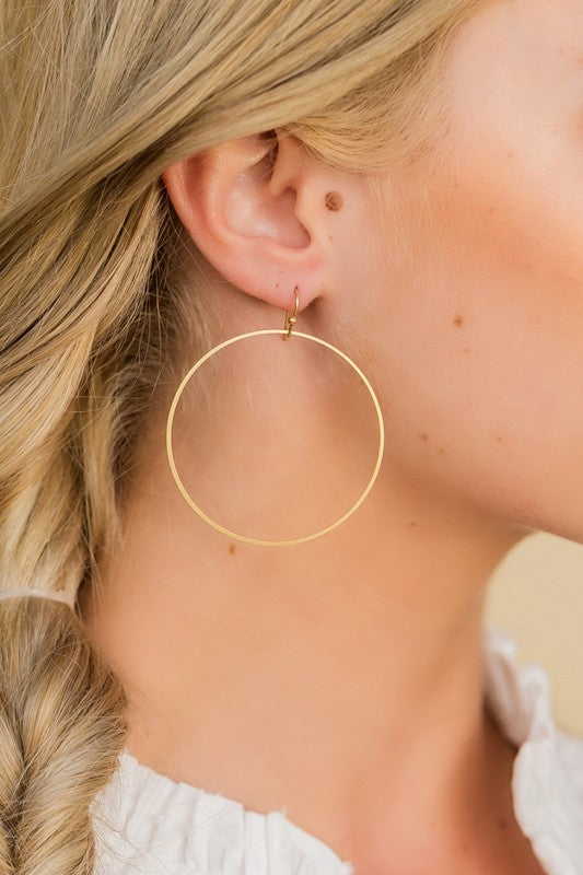 Matte Hoop Earrings - Gold/Silver