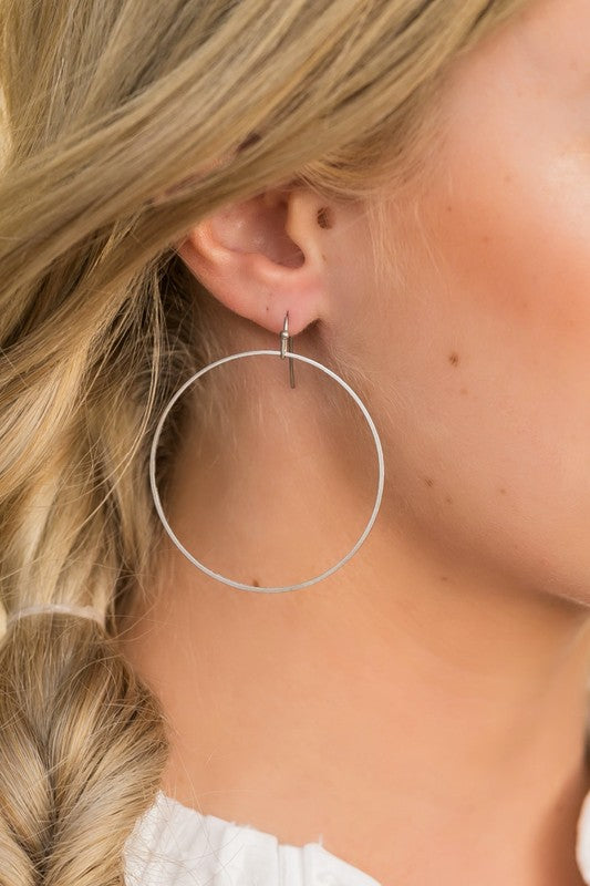 Matte Hoop Earrings - Gold/Silver