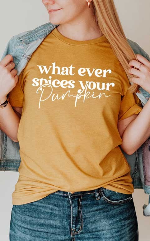 What Ever Spices Your Pumpkin Graphic Tee -Black